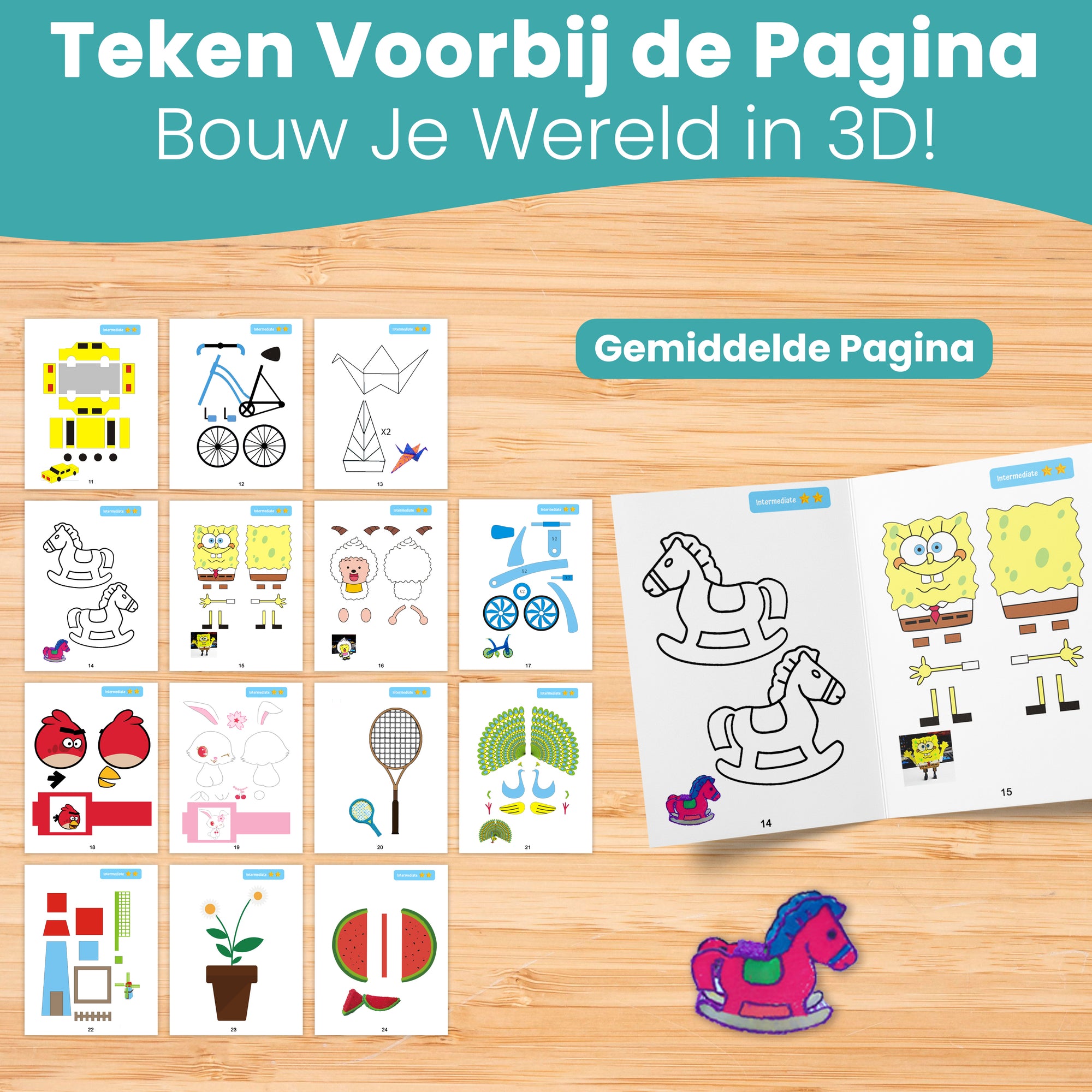 Livro de desenho com caneta 3D XXL - 40 Modelos