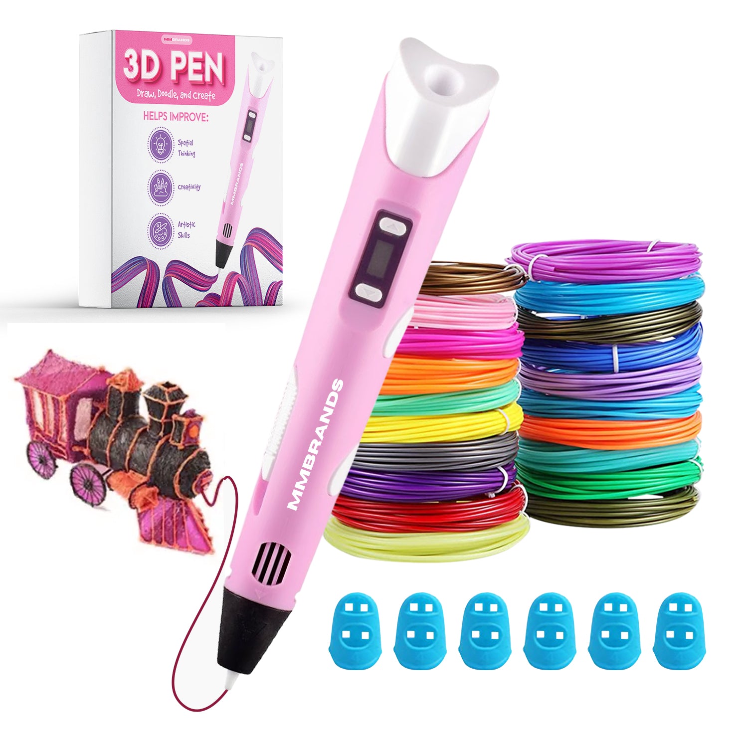 3D Pen Starterspakket - 100M Filament - 10 Kleuren - Roze